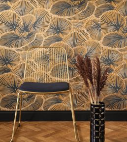 Cabaret Wallpaper by Casadeco Jaune Mordore