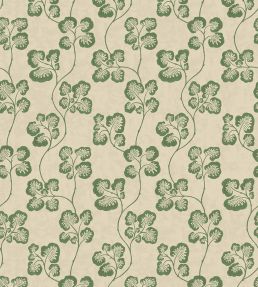 Cabbage Check Wallpaper by Josephine Munsey Brookes Green and Edge Sand