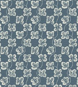 Cabbage Check Fabric by Josephine Munsey Dark Blue