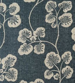 Cabbage Check Fabric by Josephine Munsey Dark Blue