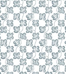 Cabbage Check Fabric by Josephine Munsey Mid Blue
