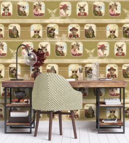 Cabin Class Wallpaper by Brand McKenzie Premium Pistachio