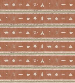 Cabin Stripe Wallpaper by DADO Rust