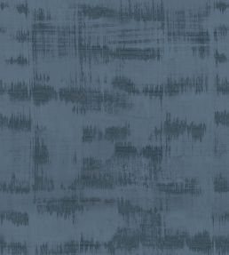 Cabin Vinyl Wallpaper by Christopher Farr Cloth Midnight Blue