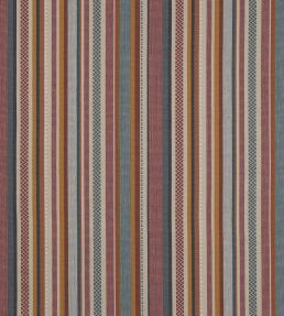 Cabrera Stripe Fabric by Jane Churchill Red/Blue