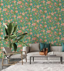 Cactus Bloom Wallpaper by Ohpopsi Jade Twist