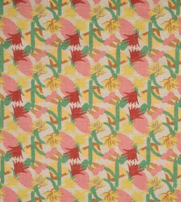 Cactus Flower Performance Fabric by Christopher Farr Cloth Limone