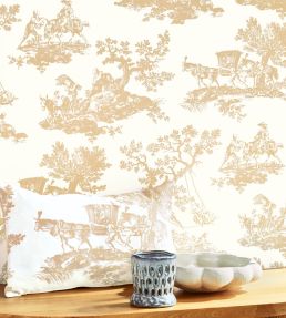 Cadence Wallpaper by Casadeco Camel