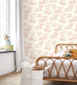 Cadence Wallpaper by Casadeco Rose Poudre