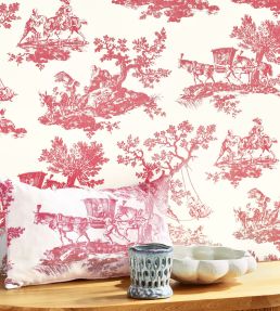 Cadence Wallpaper by Casadeco Rouge Grenat