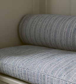 Cadiz Stripe Fabric by Jane Churchill Indigo/Copper