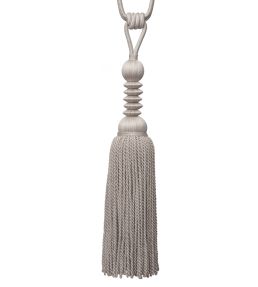 Caitlin Single Tassel Tieback Trimming by Samuel & Sons Silver Cloud