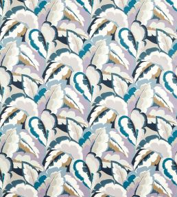 Calathea Fabric by Harlequin Cornflower / Azul / Shiitake / Wild Water