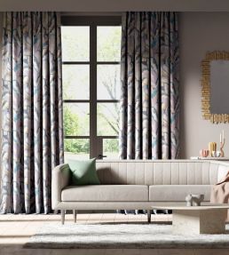 Calathea Fabric by Harlequin Cornflower / Azul / Shiitake / Wild Water