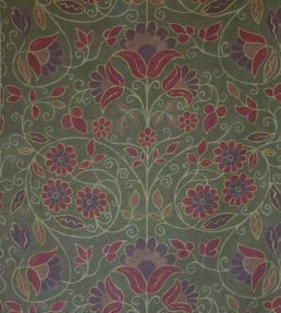 Calder Fabric by Titley and Marr Moss & Claret