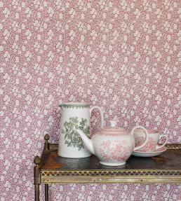 Calico Wallpaper by Barneby Gates Burnt Rose
