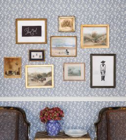 Calico Wallpaper by Barneby Gates Navy