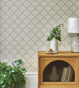 Calico Shell Wallpaper by 1838 Wallcoverings Ivory