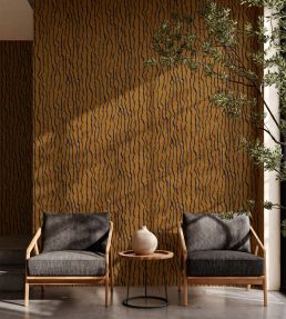 Calligraphy Wallpaper by Coordonne Amber