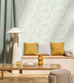 Caluna Wallpaper by Caselio Vert amande