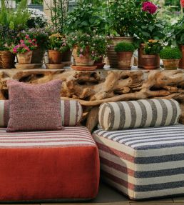 Calvari Outdoor Fabric by Christopher Farr Cloth Azzurro