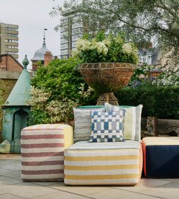 Calvari Outdoor Fabric by Christopher Farr Cloth Marronne