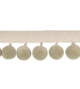 Calypso Solid Bobble Fringe 47mm Trimming by Houles Beige