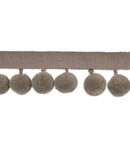 Calypso Solid Bobble Fringe 47mm Trimming by Houles Taupe