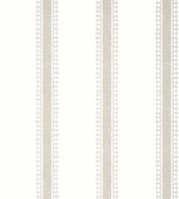 Cambridge Stripe Wallpaper by Thibaut Beige