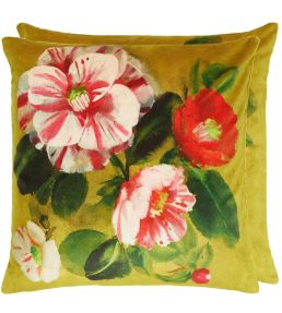 Camellia Velours Cushion 50 x 50cm by Designers Guild Mimosa