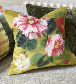 Camellia Velours Cushion 50 x 50cm by Designers Guild Mimosa