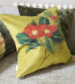 Camellia Velours Cushion 50 x 50cm by Designers Guild Mimosa