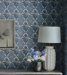 Cameo Vase Wallpaper by DADO 03 Dark Blue