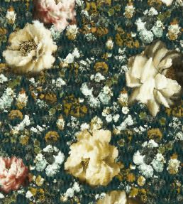 Camile Wallpaper by Clarke & Clarke Teal/Spice