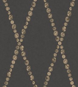 Cammei Wallpaper by Cole & Son Gold on Charcoal