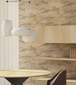 Camp Blau Wallpaper by Tres Tintas Beige