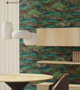 Camp Blau Wallpaper by Tres Tintas Dark green