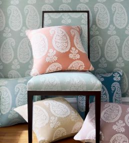 Campania Paisley Fabric by Anna French Blush