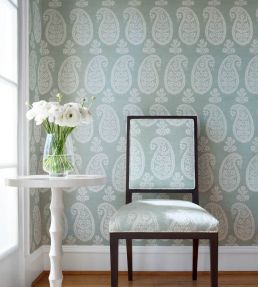Campania Paisley Fabric by Anna French Blush