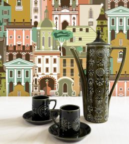 Campanile Wallpaper by Mini Moderns Totem Green