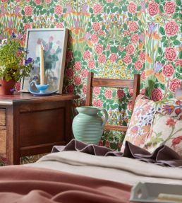 Campanula Wallpaper by Morris & Co Peacock/Opal