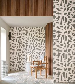 Cana Wallpaper by Casamance Anthracite