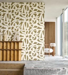 Cana Wallpaper by Casamance Sable
