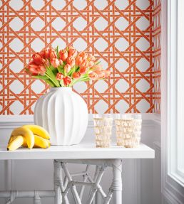 Canary Trellis Wallpaper by Thibaut Willow