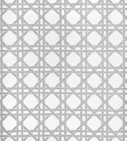 Canary Trellis Wallpaper by Thibaut Metallic Silver