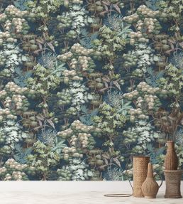 Canopia Wallpaper by Josephine Munsey Petrol