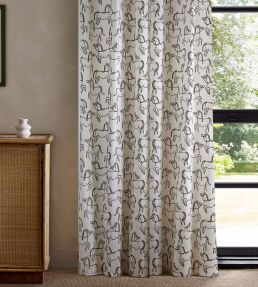 Canter Print Fabric by Scion Chestnut
