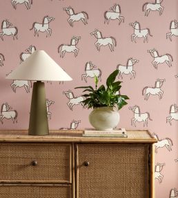 Canter Wallpaper by Scion Blush