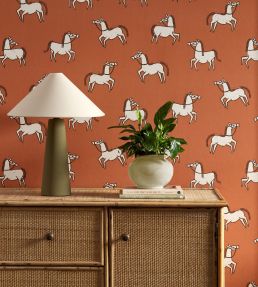 Canter Wallpaper by Scion Brick