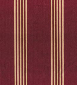 Canvas Stripe Fabric by Ian Mankin Antique Claret